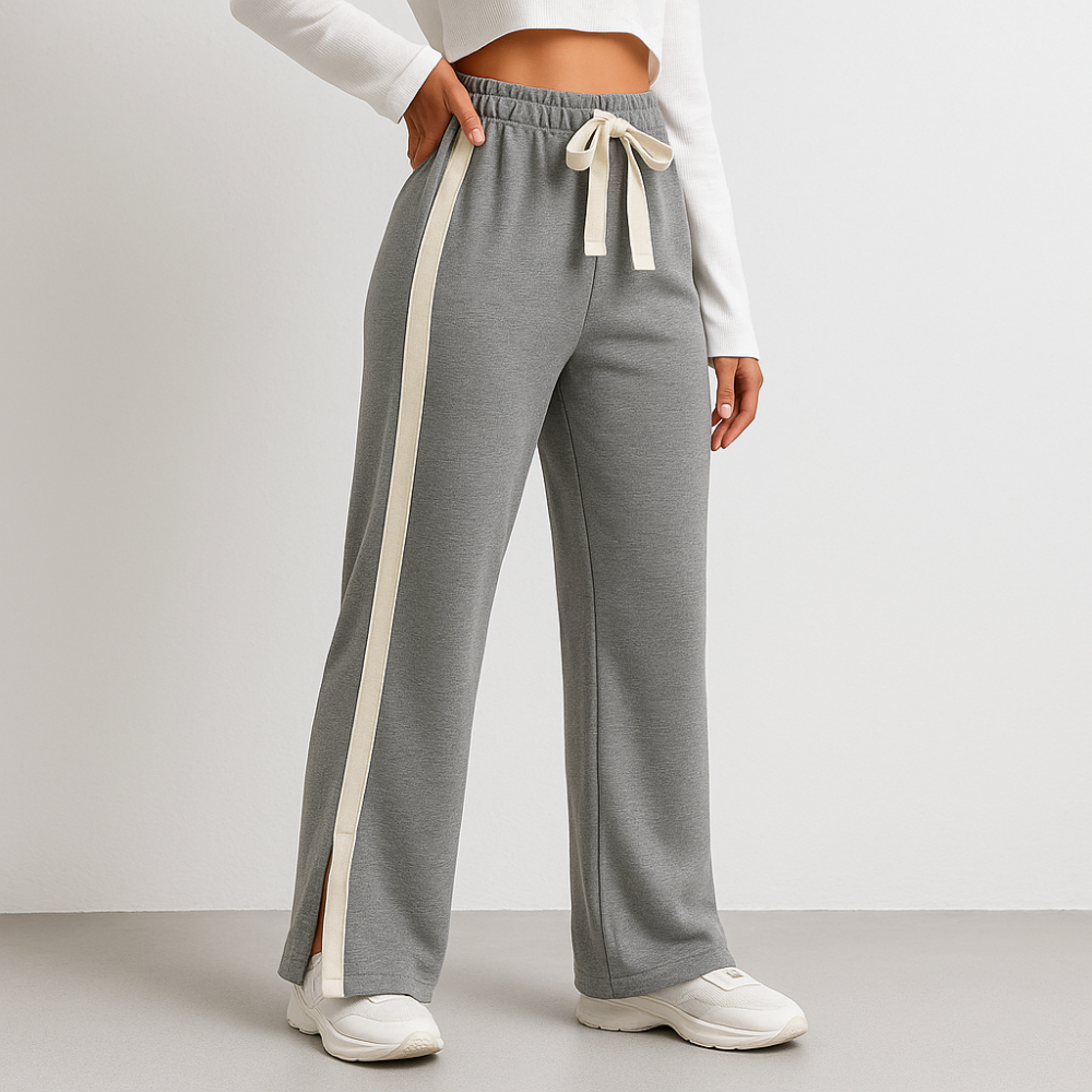 Casual contrast trouser pant
