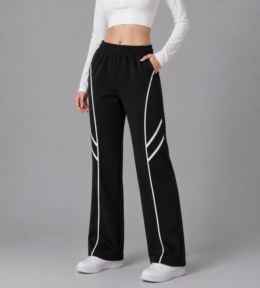 Wide high-waist Trouser Black