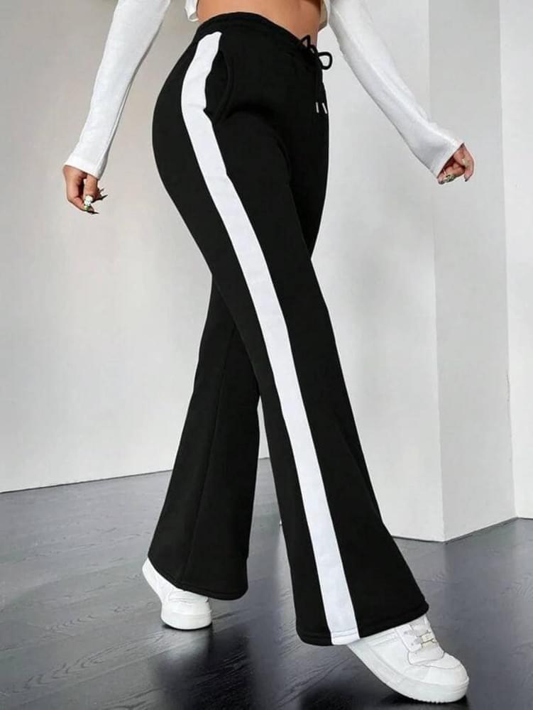 Women Black&white Trouser Pant